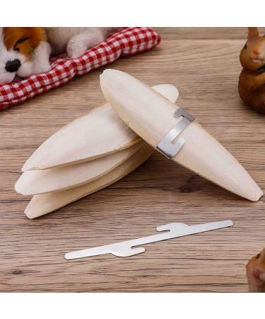 Bohoman 4-Piece Sepia Shell Parrot Chewing Toys with Metal Holders - Ideal for Birds Reptiles & Snails | 12-14cm - Buy Online on SooperMarket.com