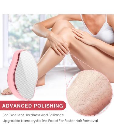 Crystal Hair Eraser - Reusable Hair Removal Tool for Men and Women - Painless Exfoliation - Magic Hair Remover for Back, Arms, Legs - Mistyrose - Buy Online on SooperMarket.com
