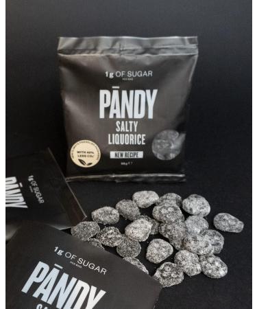 PANDY Candy SALTY LIQUORICE - Classic Liquorice Flavour with a Touch of Salt Gummy Candies Bag Only 1g Sugar & 80 Calories 1x50g (Pack of 2) - Buy Online on SooperMarket.com