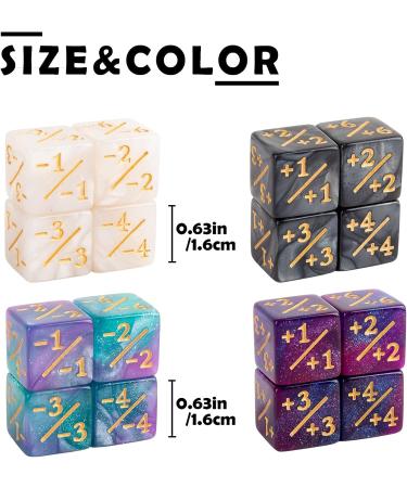 48 Pieces MTG Dice Counters Buff Token Dice Loyalty Dice Starry Marble D6 Dice Cube Compatible with Magic The Gathering  CCG  Card Gaming Accessory  4 Colors - Buy Online on SooperMarket.com