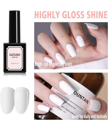 VEROA 10 lm Milky White Gel Nail Polish Colours - Soak-Off UV White Gel Polish - Long Lasting & Easy to Apply Nail Polish Gel for Salon & Home DIY  - Buy Online on SooperMarket.com
