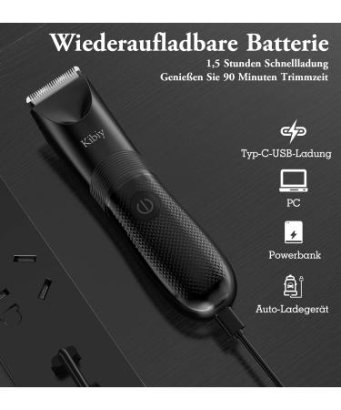 Buy Kibiy Electric Body Razor for Men - IPX7 Waterproof Trimmer with Ceramic Blade & LED Light - Perfect for Intimate Grooming - Buy Online on SooperMarket.com