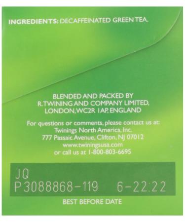 Twinings Decaf Green Tea - 20 Count | Premium Quality Herbal Tea - Buy Online on SooperMarket.com