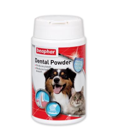 Beaphar | Anti-Plaque Dental Powder | For Dogs & Cats | Combats Plaque & Tartar | Prevents Bad Breath | Sprinkle on Food | 75g Tub