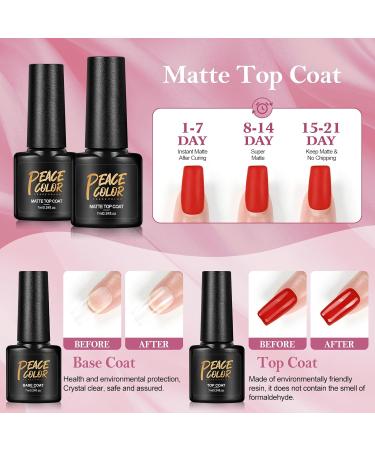 PEACECOLOR Gel Nail Kit with 36W Lamp - 20 Color Starter Set with Glossy & Matte Top Coats - Manicure Tools for DIY at Home - Buy Online on SooperMarket.com