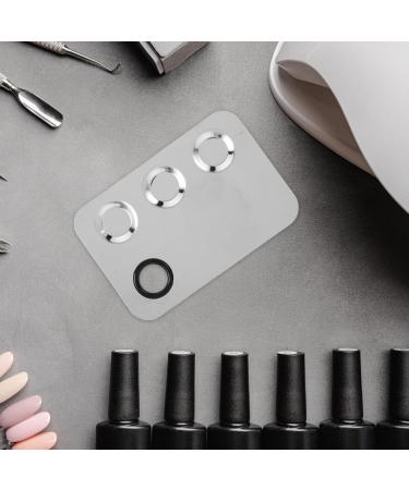 Stainless Steel Makeup Mixing Palette - Metal Foundation Tray for Cosmetics & Nail Art (5.89x3.93 Inch - Buy Online on SooperMarket.com