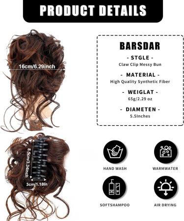 Long beard ball head wig bun grab clip Fluffy natural scrunchie bridal cocktail hairpin Messy Hair Bun Extensions Curly Wavy Hair Scrunchies Messy Bun Hairpiece (Light brown with darker shades) - Buy Online on SooperMarket.com