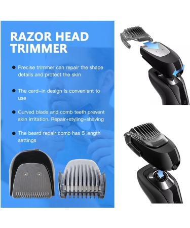 Black Replacement Shaver Head Trimmer for Philips Norelco RQ12 RQ11 RQ10 - Compatible with Sensotouch Arcitec Series 5000 9000 RQ1150 RQ111 RQ32 RQ1250 S9911 Smartclick Beard Styler - Buy Online on SooperMarket.com