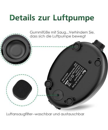 AQQA Ultra Quiet Aquarium Air Pump | 8W Adjustable Oxygen Pump with Double Outlet for 1200L - International Shipping - Buy Online on SooperMarket.com