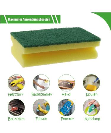 Buy XXL Yellow Scouring Pads - 130x70x45mm Kitchen Sponge Set (4 Pack) for International Shipping - Buy Online on SooperMarket.com
