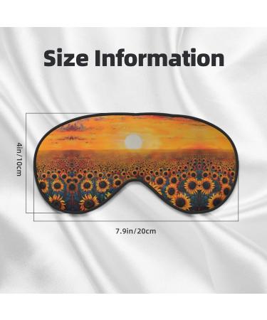SSIMOO Sunflower Field Sunset Eye Mask - Soft Breathable Sleep Patch for Women | Perfect for Travel & Relaxation - Buy Online on SooperMarket.com