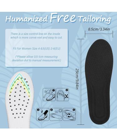 Memory Foam Shoe Insoles | Arch Support & Shock Absorption | Cropable & Cushioning | Men & Women US 5-10 - Buy Online on SooperMarket.com