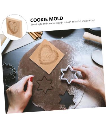 1pc Biscuit Mold Biscuits Embossing Baking Tool Creative Cookie Mold Biscuit Baking Mold Kitchen Cookie Mold Fondant Mold Kitchen Utensil Modeling Log Kitchen Supplies 10X10X2CM Rose - Buy Online on SooperMarket.com