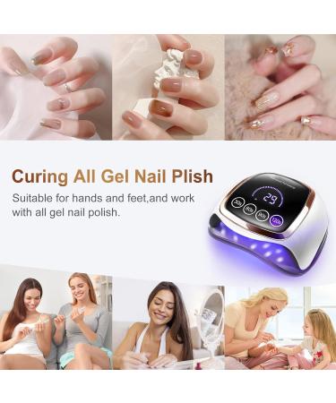 Naxbey UV Gel Nail Lamp 168W - Professional 7.5-inch LCD Touchscreen 4 Timer Settings Car Sensor - Perfect for Beginners & Home Salon - Buy Online on SooperMarket.com