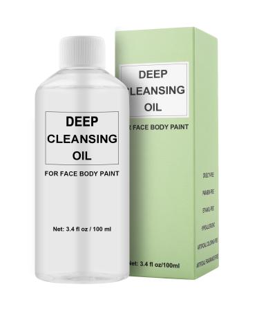 CCbeauty Natural Makeup Remover Oil Oil Cleanser For Oil-Based Face Body Paint Facial Deep Cleansing Oil For Face Vegan Fragrance Free Paraben Free 100ml