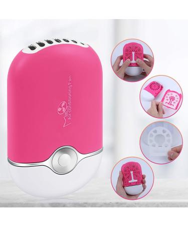 Rose Red Eyelash Fan Dyer with 2 Lash Tweezers - Rechargeable Mini Portable Fan for Eyelash Extension - Straight and Curved Tip Tweezers Included - Buy Online on SooperMarket.com