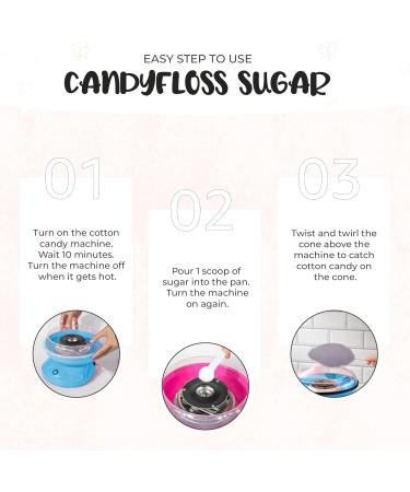 Baking Beauty and Beyond Premium 400g Cherry-Cola Flavour Cotton Candy Floss Sugar - Natural Ingredients for Every Occasion - Buy Online on SooperMarket.com