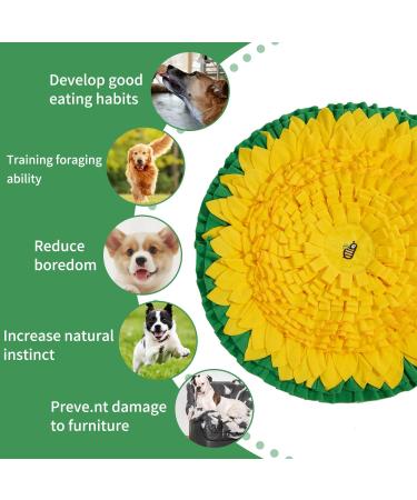 WYSWYG Snuffle Mat for Dogs Large Breed 26.4"*26.4" Dog Enrichment Toys for Puppies to Encourage Natural Foraging Skills Pet Snuffle Mat for Stress Relief and Slow Feeding - Buy Online on SooperMarket.com