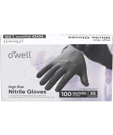 OWell High Risk Nitrile Gloves | Fentanyl Resistant 4mil Latex-Free Medical Exam Gloves - X-Small (100 Count) - Buy Online on SooperMarket.com