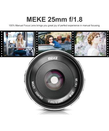 Meike 25mm F1.8 APS-C Wide Angle Lens for Sony E Mount Mirrorless Cameras - Buy Online on SooperMarket.com