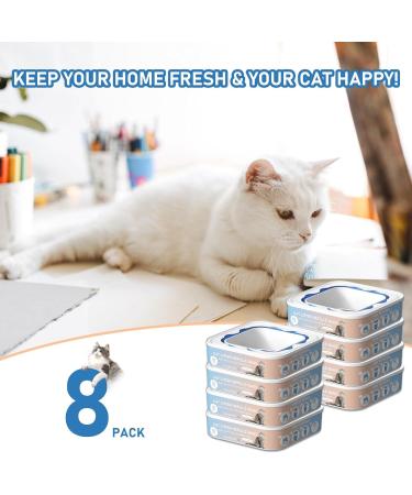 Fununcat Cat Litter Refill Bags Cartridge Compatible with Litter Cat Genie Standard Plus XL+ and XL Pail Refills Odor Control Cat Litter Bags Pet Waste Bags Box Accessories 8 Pack 1 count (Pack of 8) - Buy Online on SooperMarket.com