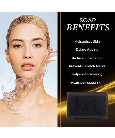 Fair & White So Original Black Soap - 7 fl oz / 200g | Moisturizing Hand Soap for Soft Skin | Natural Body Cleanser with Glycerin & Cocoa Butter - Buy Online on SooperMarket.com
