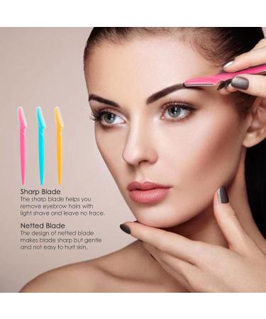 Soft N Style Ladies Eyebrow Grooming Razors - Set of 3 Multicolor Shavers for Perfect Eyebrows | International Shipping - Buy Online on SooperMarket.com