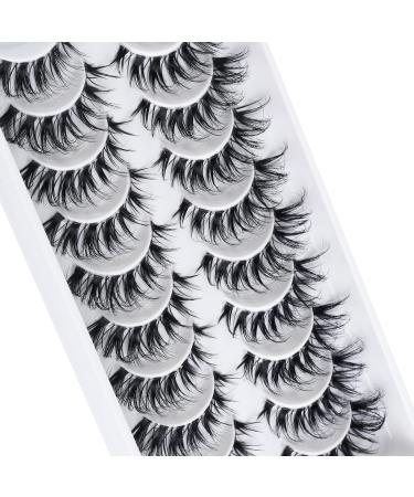3D False Eyelashes - Handmade Natural Look Fluffy Strip Lashes | Multipack of 10 Pairs (Hyal01W) - International Shipping Available - Buy Online on SooperMarket.com