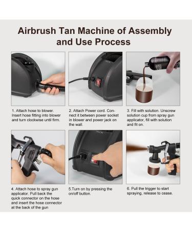 PELCAS Professional Sunless Black Tanning Gun | Mobile HVLP Spray Tan Machine Kit | Upgraded Airbrush Tan System - Buy Online on SooperMarket.com