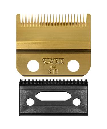 Wahl Professional Stagger Tooth Gold Bladeset High-Precision Replacement Blade DLC and Titanium Coated Seamless Blending Fits Cordless Magic Clip 8148 and 8509