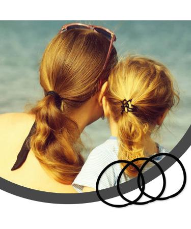 100pcs Black Elastic Hair Bands Small Elastic Hair Bobbles For Women 2mm Thin Hair Tie for Kids Soft Hair Bands withou Metal Elastic Ponytail Holder Gentle Elastics Hair Ties - Buy Online on SooperMarket.com