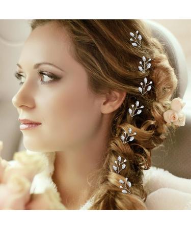 12-Piece Bridal Hair Pins Set - Pearl Crystal Hair Accessory for Wedding Party - Perfect for Bride, Bridesmaids, Flower Girls - Buy Online on SooperMarket.com