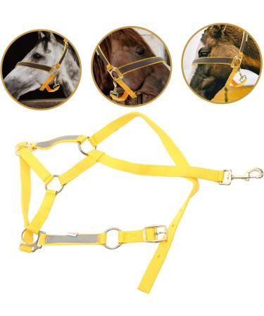BCOATH Portable Fully Equipment Halter Reflective Racing Bridle Horse Adjustable Head Riding Tool - Buy Online on SooperMarket.com