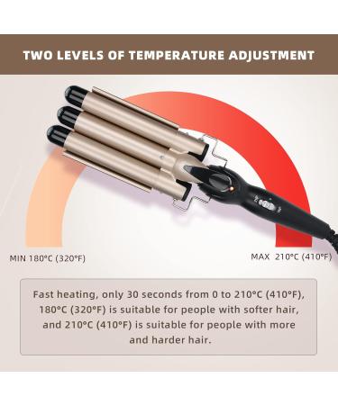 Hair Waver Curling Iron - 3 Barrel Wand for Short Hair - Best Hair Styling Tool (US22mm - Buy Online on SooperMarket.com