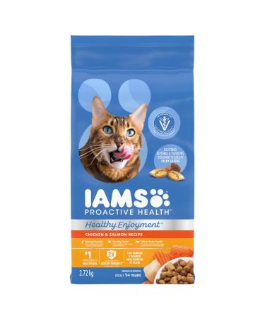 IAMS PROACTIVE HEALTH HEALTHY ENJOYMENT Adult Dry Cat Food Chicken & Salmon Recipe 2.72kg Bag 2.72 kg (Pack of 1)
