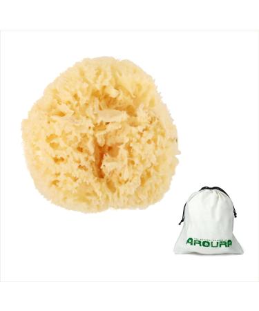 AROURA Natural Sea Wool Sponge | Shower & Bath Sponge | Natural Loofah | Sea Sponge for Body Care | Sea Sponge for Facial Cleansing & Body Washing | Natural Sponge Size 2 - (8-9 CM)