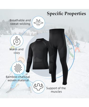Homord Thermal Underwear for Children - Breathable Ski & Football Thermo Set for Boys & Girls (XXL: 146/152 150-155cm) - Functional Sports Wear - Buy Online on SooperMarket.com