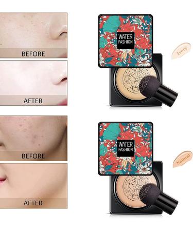 Lovelycat Mushroom Head Air Cushion CC Cream Concealer Foundation Stick Moisturizing Concealer Lasting Brightening Liquid Foundation for All Skin Even Skin Tone Makeup Base For Hides Face (A-natural) - Buy Online on SooperMarket.com
