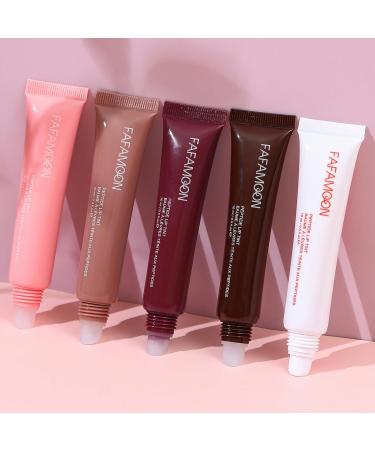 5 Colors Hydrating Lip Glow Oil - Moisturizing Tinted Gloss for Plump Soft Lips | International Shipping Available - Buy Online on SooperMarket.com