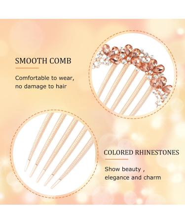 DHWEKU Rhinestone Hair Comb Hair Accessories Comb 3 Pieces Butterflies and Flowers Hair Comb with Rhinestones 3 Colours Bridal Hair Accessories Hair Side Comb for Women and Girls - Buy Online on SooperMarket.com