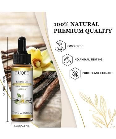Vanilla Essential Oil (0.33 oz/10 ml) Pure Vanilla Oil Premium Essential Oils with Glass Dropper Great for Humidifier Diffusers Aromatherapy Candle Making Classic-18 - Buy Online on SooperMarket.com