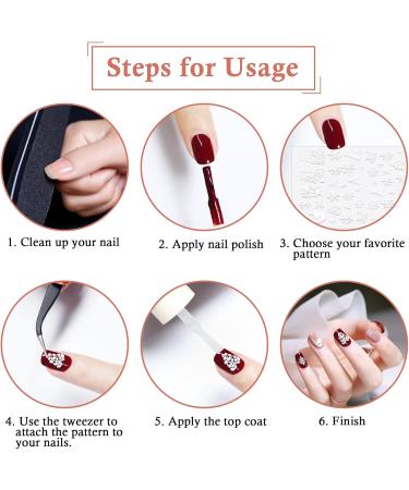 4 Sheets Christmas Nail Art Stickers 5D Embossed Snowflake Nail Decals Self-Adhesive Nail Stickers with Tweezers DIY Christmas Nail Design Decoration for Women Girls Style1 - Buy Online on SooperMarket.com