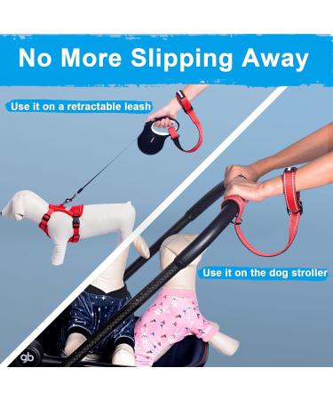 Buy Petbonus Short Dog Leash Reflective Adjustable Padded Handle Safety Bracelet for Roller Leash & Strollers Red - Buy Online on SooperMarket.com