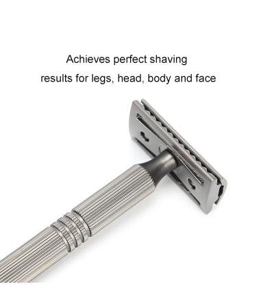 Buy Professional Men's Alloy Retro Razor | Classic Portable Ergonomic Safety Razor - Washable & Blade-Free - Buy Online on SooperMarket.com