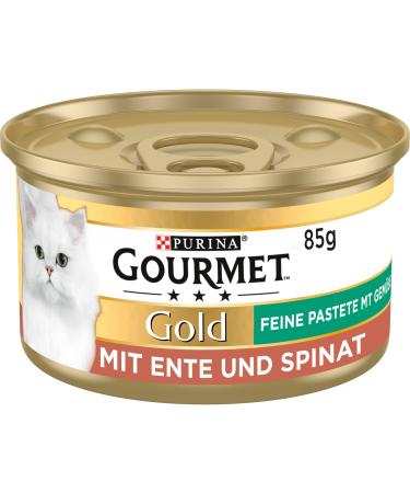 Gourmet PURINA GOURMET Gold Fine Pate with Vegetables Wet Cat Food with Duck and Spinach Pack of 12 (12 x 85g)