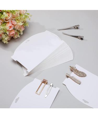 Geyee 50pc Hair Clip Display Cards - White Cardboard Organizer for Hair Bows & Barrettes - Buy Online on SooperMarket.com