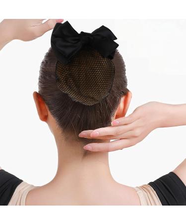 KALLORY French Barrette Hair Bun Net Mesh Cover Bowknot Hair Clip for Women (Black) - 11.5*7cm - Buy Online on SooperMarket.com