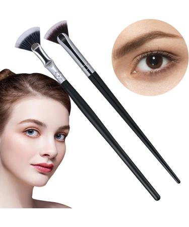 Eyebrow and Eyelash Brush Mascara Fan Brush Compact Eyelash Comb 2 Eyebrow Brush Set Soft Bristle Eyelash Tool With Soft Bristles for Girlfriend Mother Wife - Buy Online on SooperMarket.com