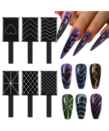 TROONZ Manicure Tool - Manicure Stick Wand Set - Portable Cat Eye Gel Nail Polish Magnet Wand for Beginners Girls Women Manicurists