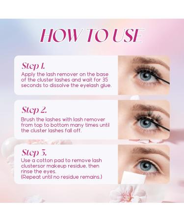 Lash Remover for Extensions - Gentle 5ml Clear Cluster Glue Remover for Easy Safe Eyelash Removal - Buy Online on SooperMarket.com